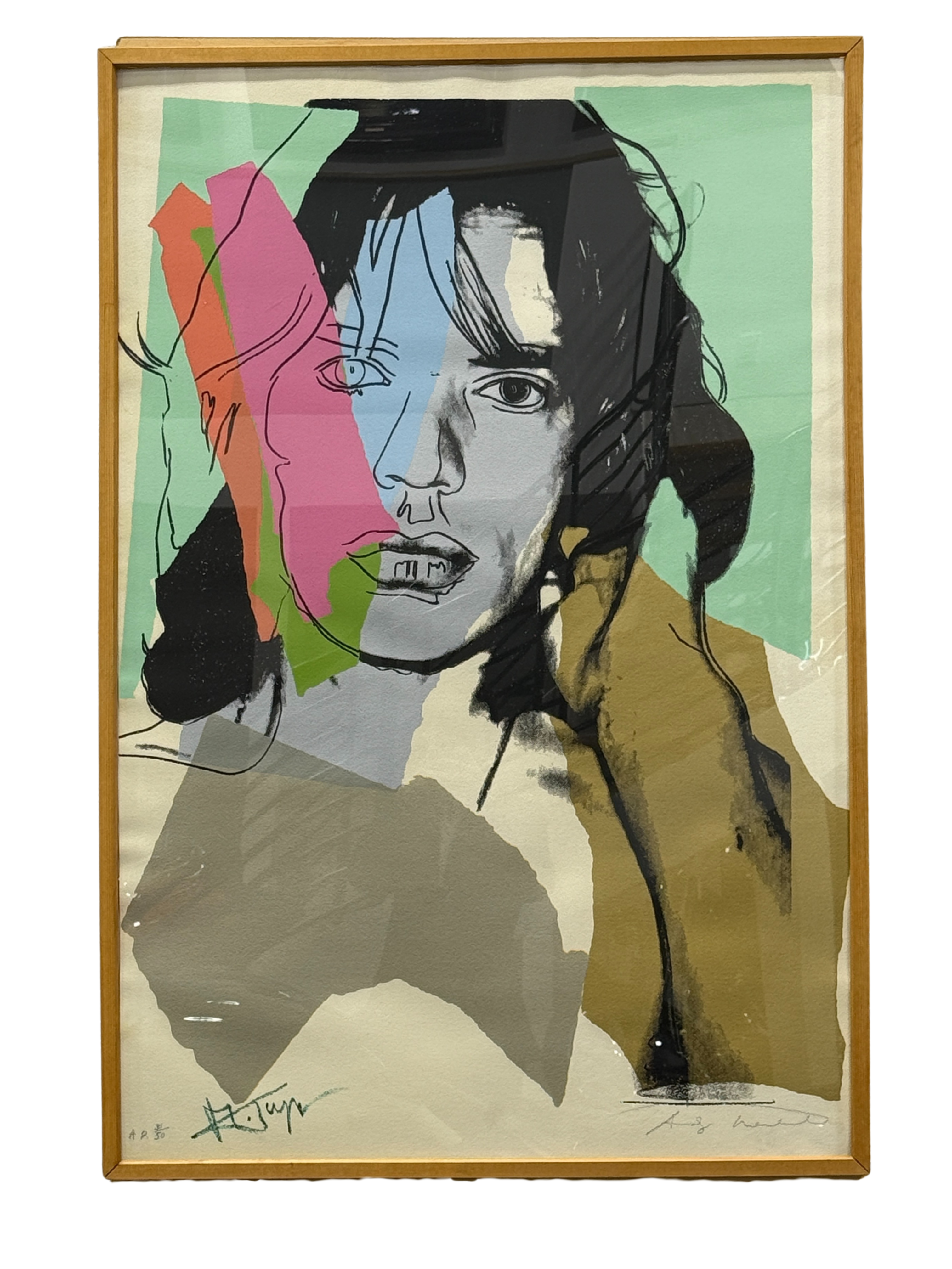 Adam Lister Andy Warhol ジークレープリント 1/50 1975 Andy Warhol Mick Jagger Original Screenprint Signed & Numbered 31