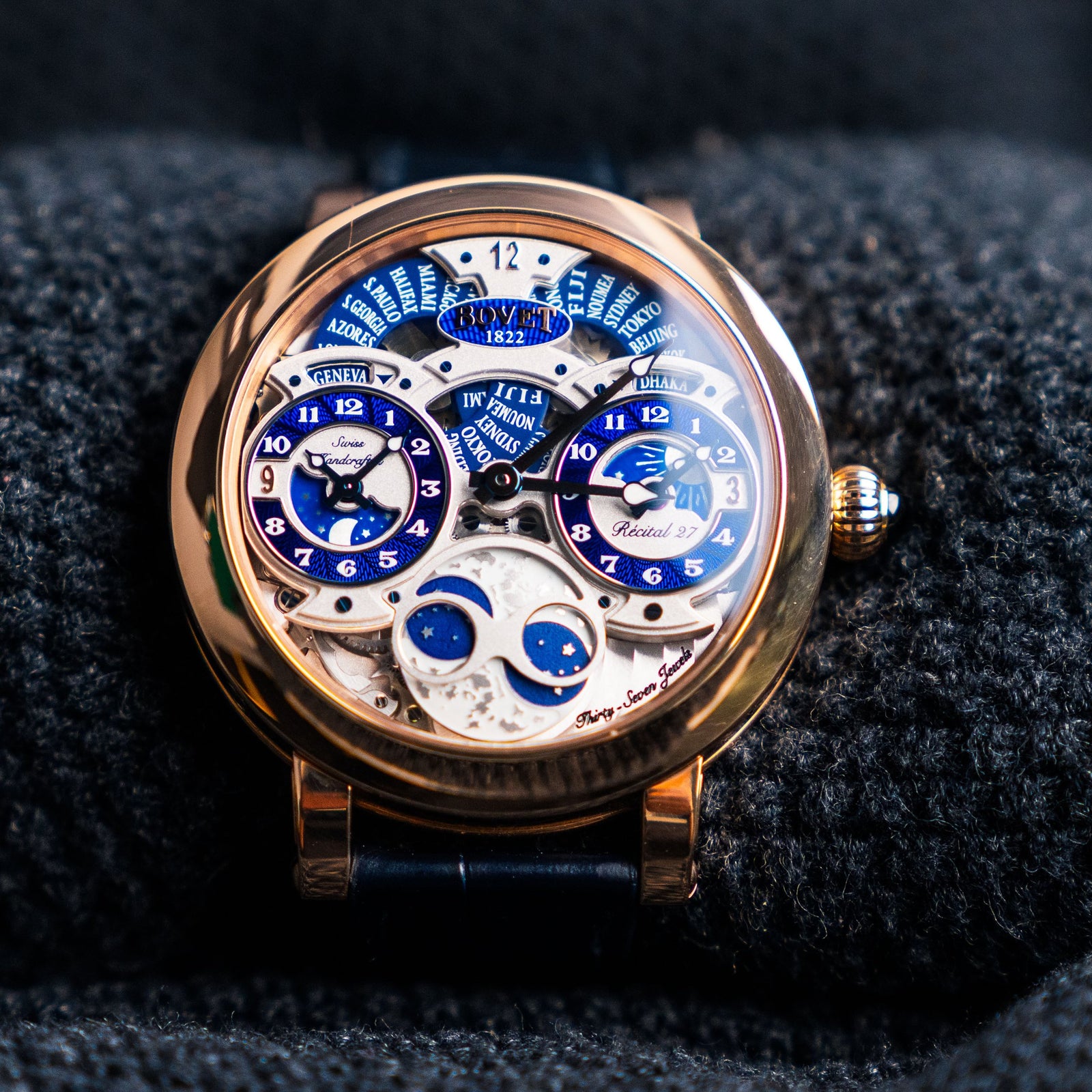 Bovet Recital 27 Triple Time Zone R270001-14 Rose Gold 46MM