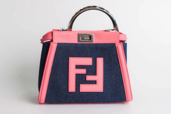 Denim and Pink Leather Fendi With Limited Edition