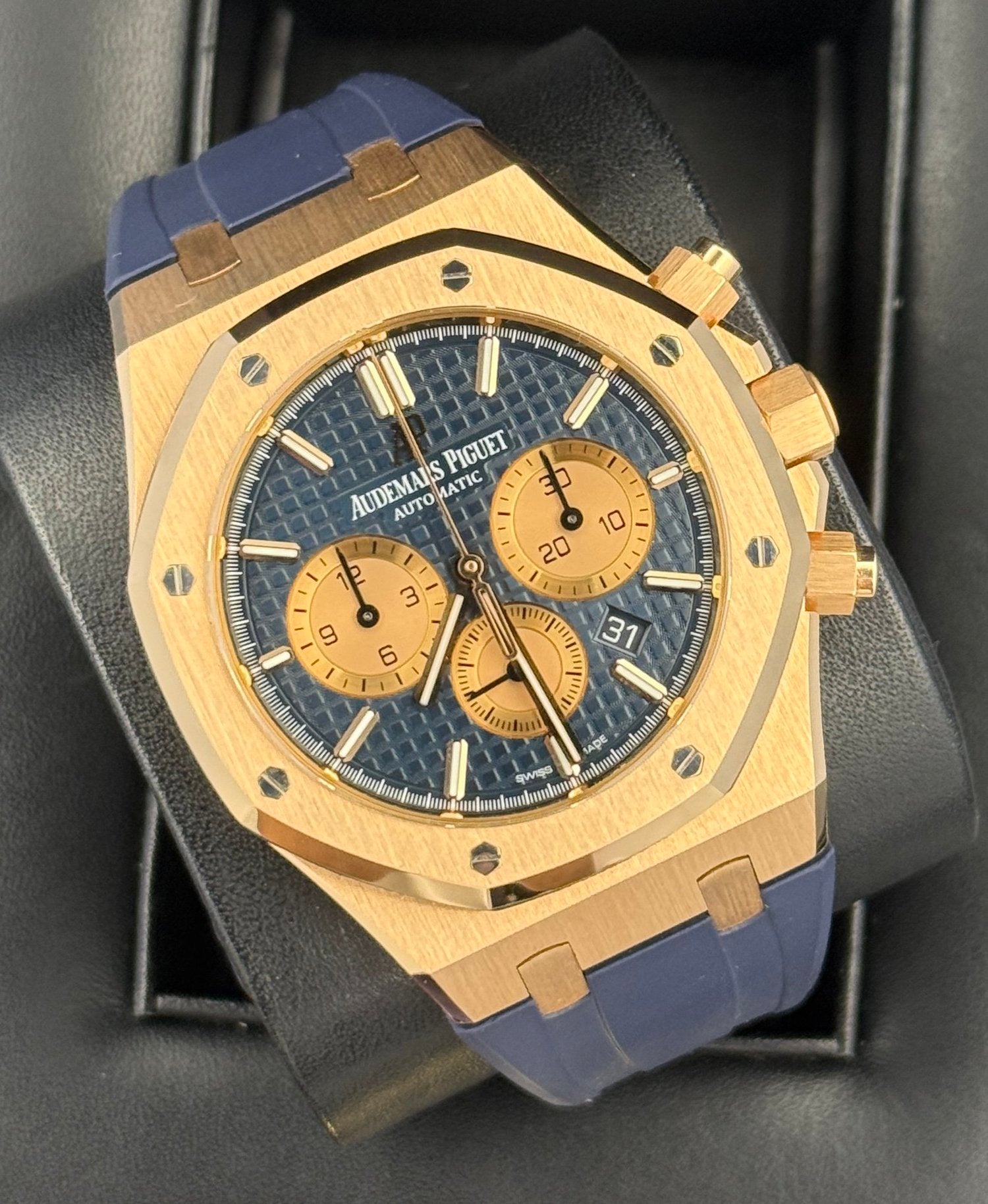 Audemars Piguet Royal Oak Chronograph 41mm 18K Rose Gold Blue Dial 26331OR
