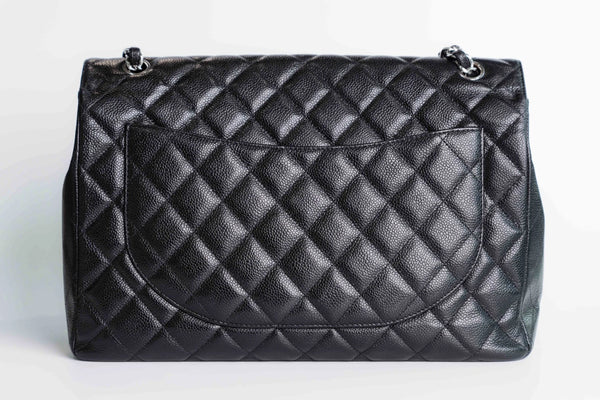 Chanel Jumbo Single Flap Caviar With Silver Hardware