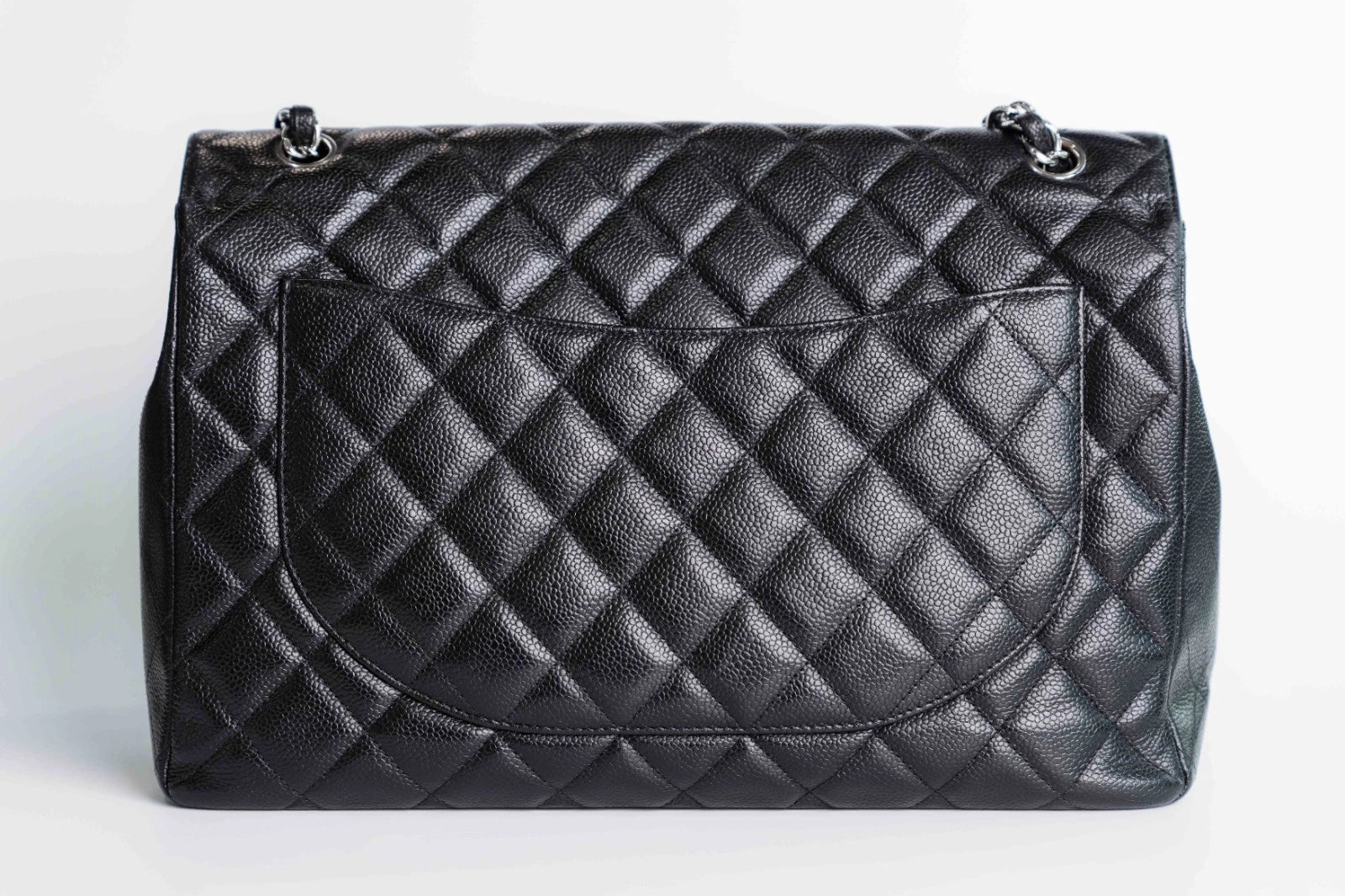 Chanel Jumbo Single Flap Caviar With Silver Hardware