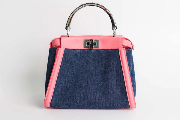 Denim and Pink Leather Fendi With Limited Edition