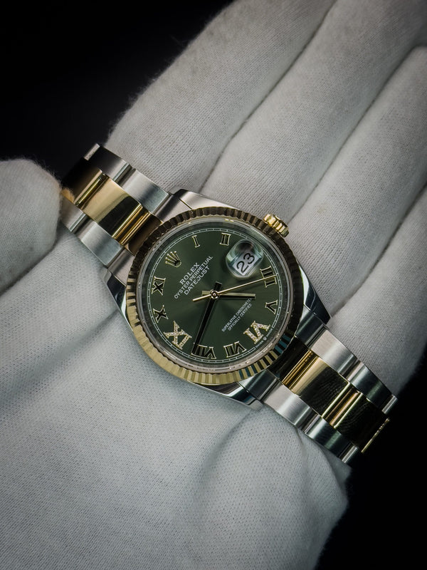 Rolex Datejust Green Dial with Diamond Numerals