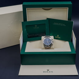 Rolex Cosmograph Daytona 18k White Gold Blue Dial Watch 116509