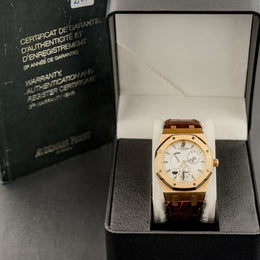 Audemars Piguet Royal Oak Dual Time 18k Rose Gold Silver Dial 26120OR 39MM