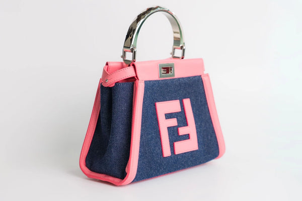 Denim and Pink Leather Fendi With Limited Edition