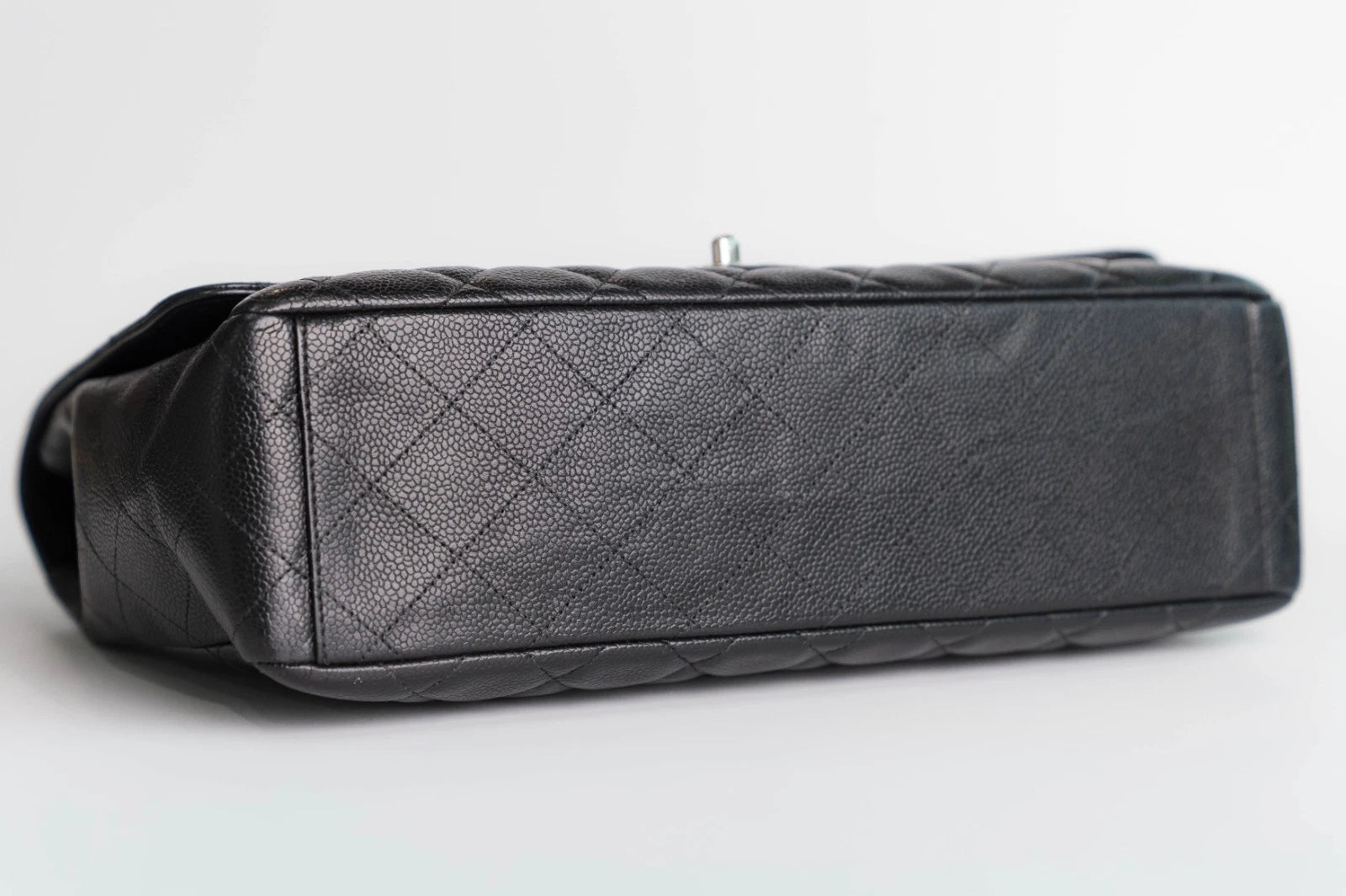 Chanel Jumbo Single Flap Caviar With Silver Hardware