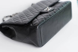 Chanel Jumbo Single Flap Caviar With Silver Hardware