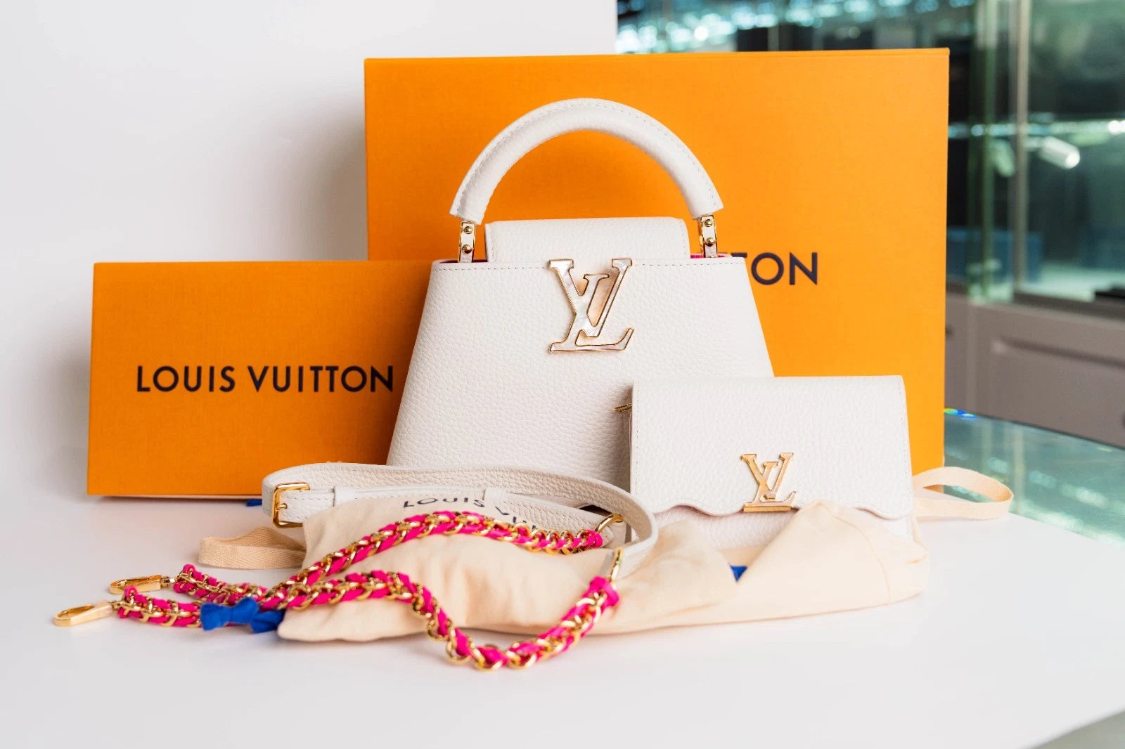 Louis Vuitton Capushell Cappucines BB and Capushell Wallet
