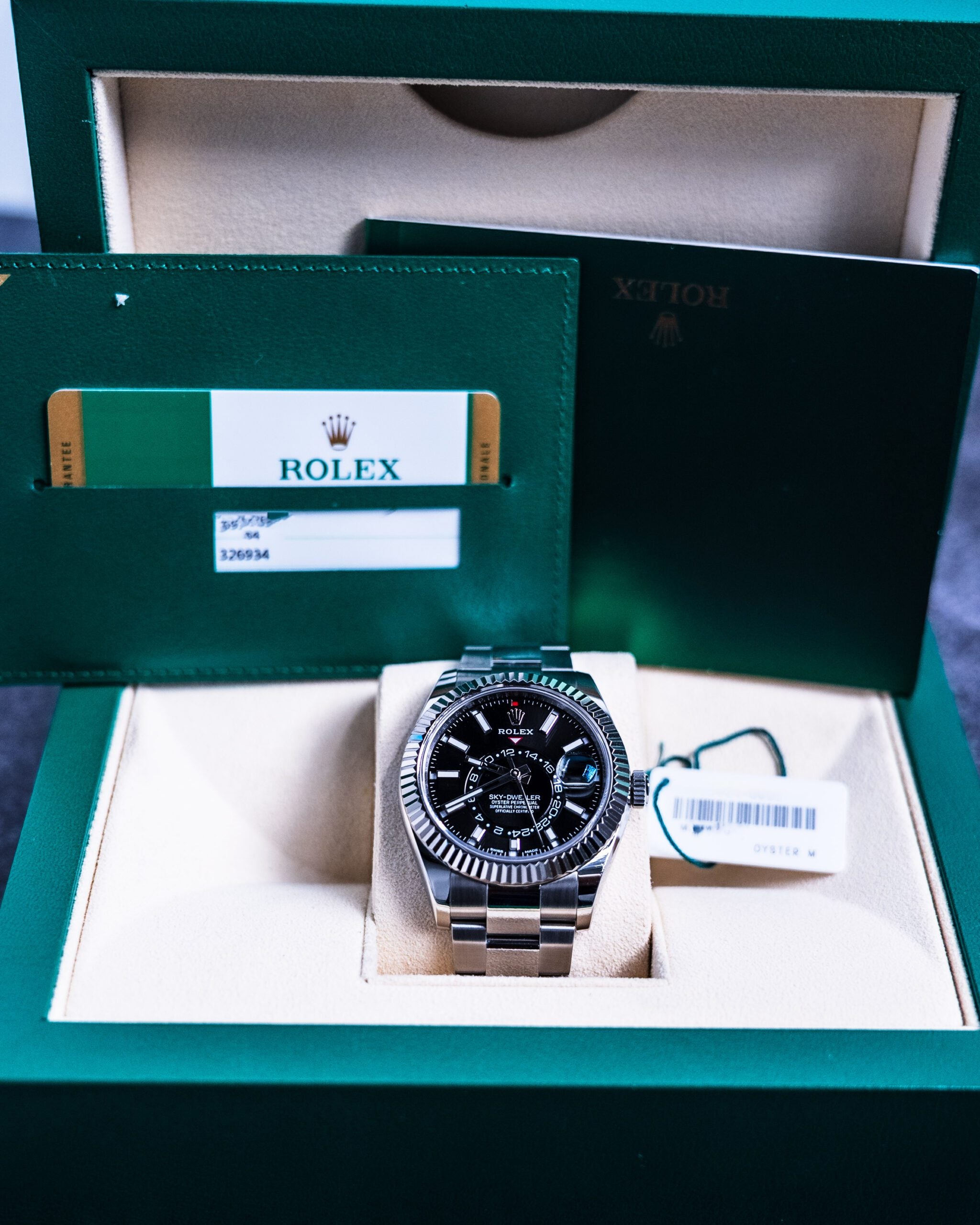 2019 ROLEX SKY-DWELLER BLACK DIAL REF: 326934