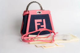 Denim and Pink Leather Fendi With Limited Edition