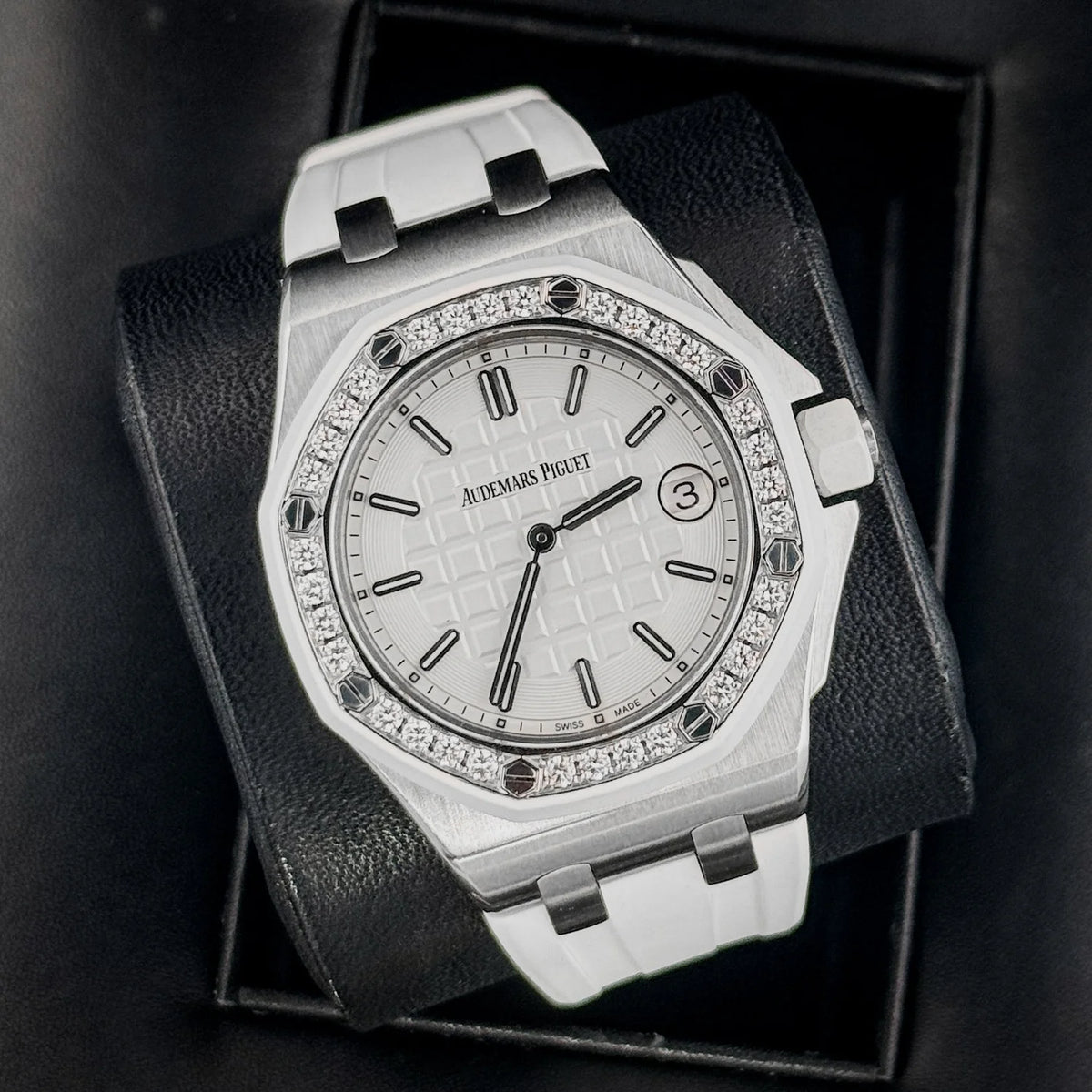Audemars Piguet Royal Oak Offshore 67540SK Diamond Bezel Box Papers