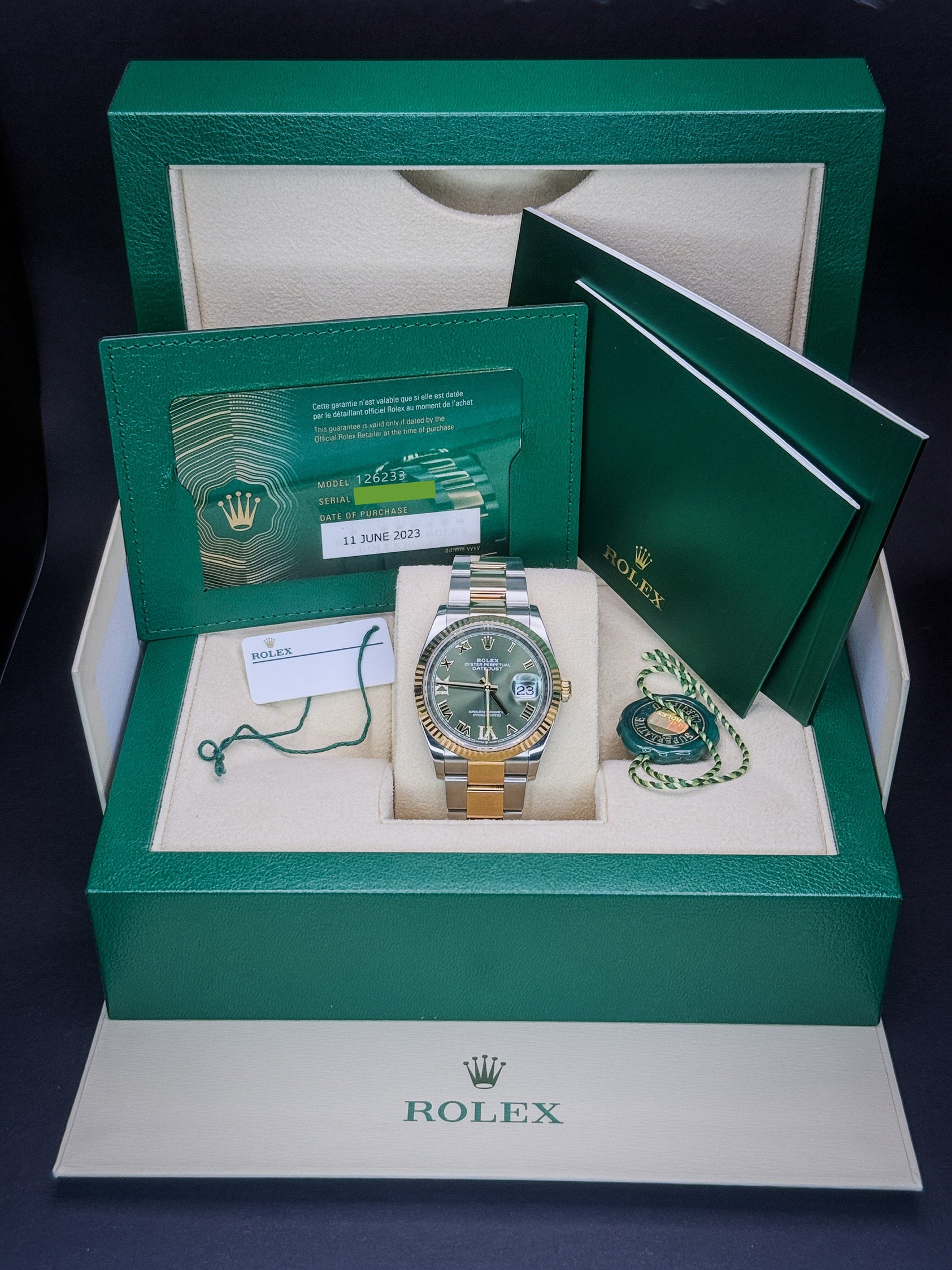 Rolex Datejust Green Dial with Diamond Numerals