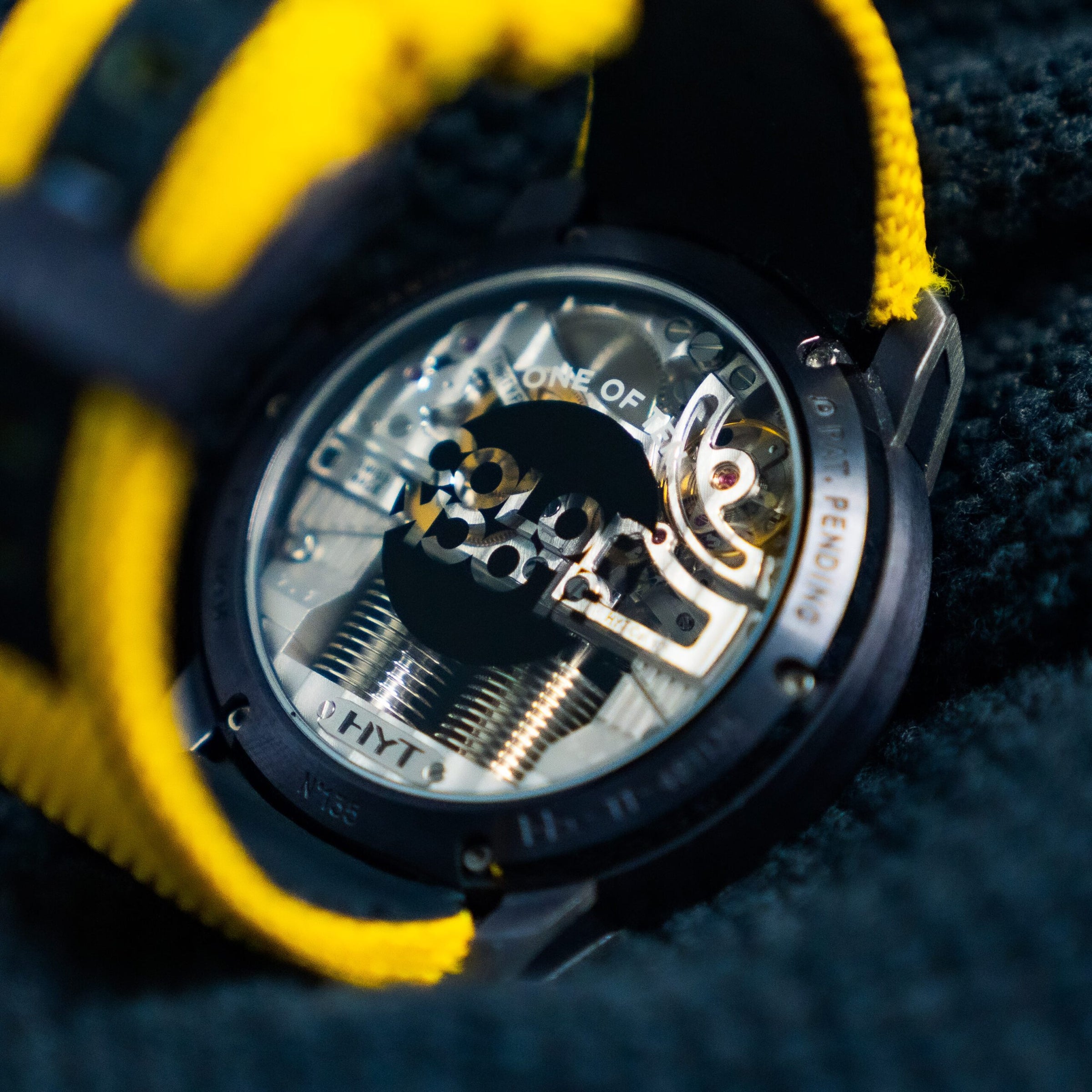 HYT H1 Colorblock Yellow – 48.8mm Titanium Gun Metal PVD – Ref. 148-TT-80-NF-FY – Limited to 10 Pieces