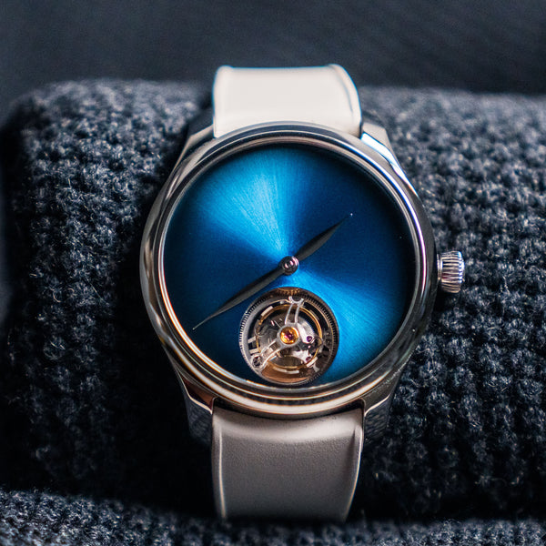 2022 H.MOSER Endeavour Tourbillon Steel Concept Funky Blue Ref. 1804-1201