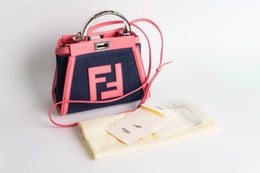 Denim and Pink Leather Fendi With Limited Edition