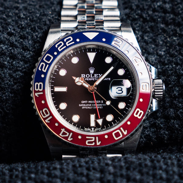 2023 Rolex GMT-Master II "Pepsi" 126710BLRO 40mm Stainless Steel Red/Blue Ceramic Bezel Jubilee