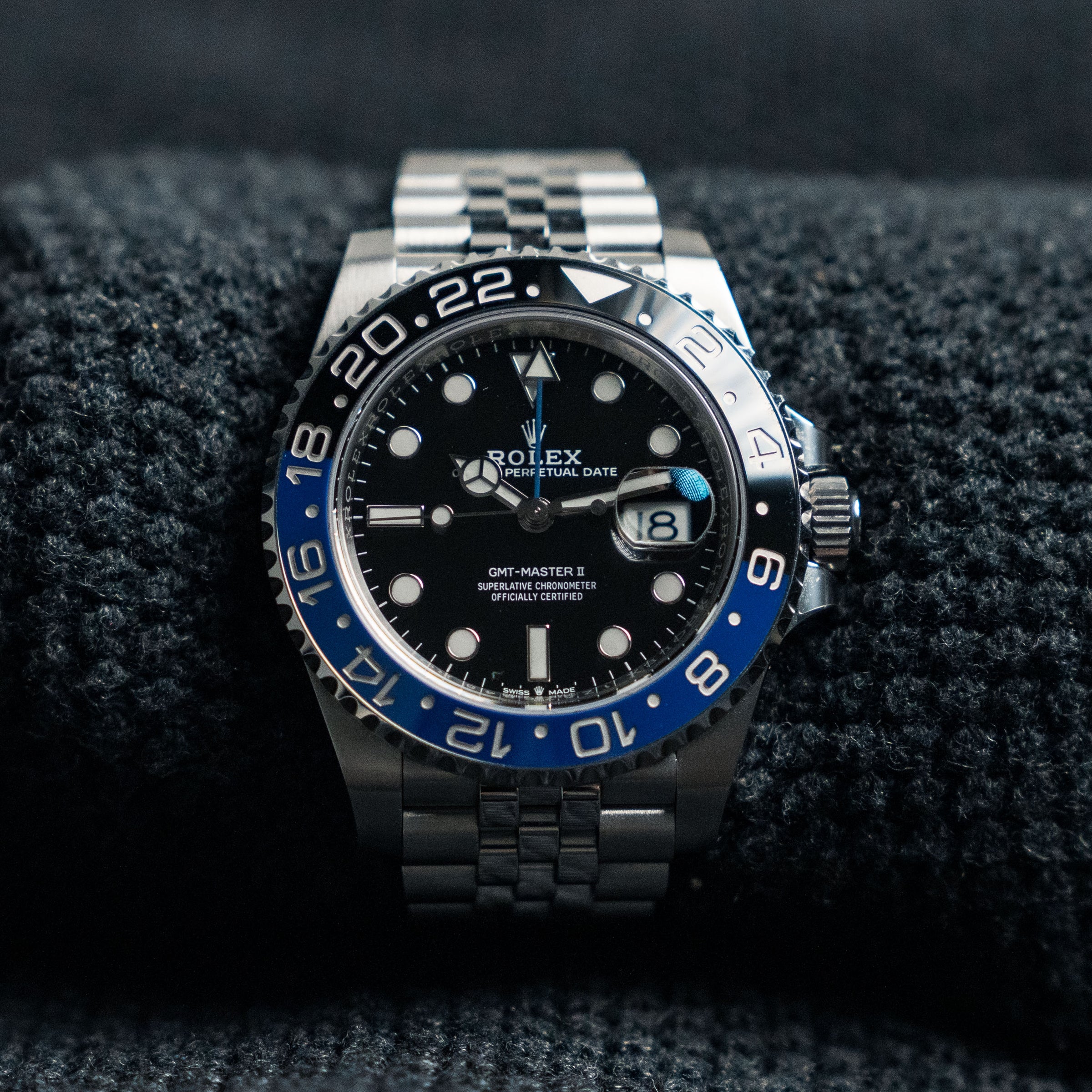 Rolex GMT-Master II 126710BLNR "Batgirl" 40mm Steel Jubilee Blue Black Bezel 2021 Unworn Mint Box & Papers