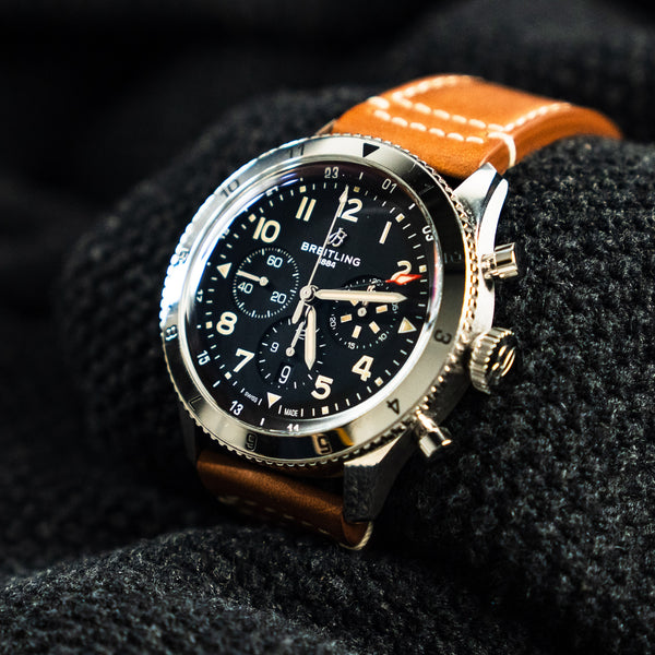 BREITLING SUPER AVI CHRONOGRAPH GMT – 46MM BLACK DIAL – REF. AB0445