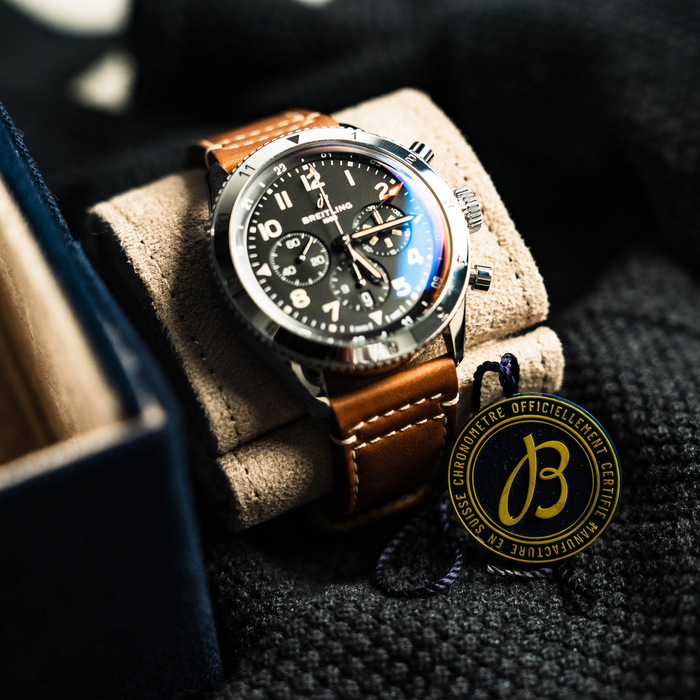 BREITLING SUPER AVI CHRONOGRAPH GMT – 46MM BLACK DIAL – REF. AB0445