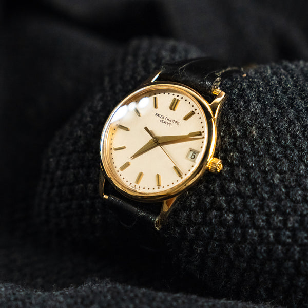 PATEK PHILIPPE CALATRAVA 18K YELLOW GOLD AUTOMATIC 34MM 3898J