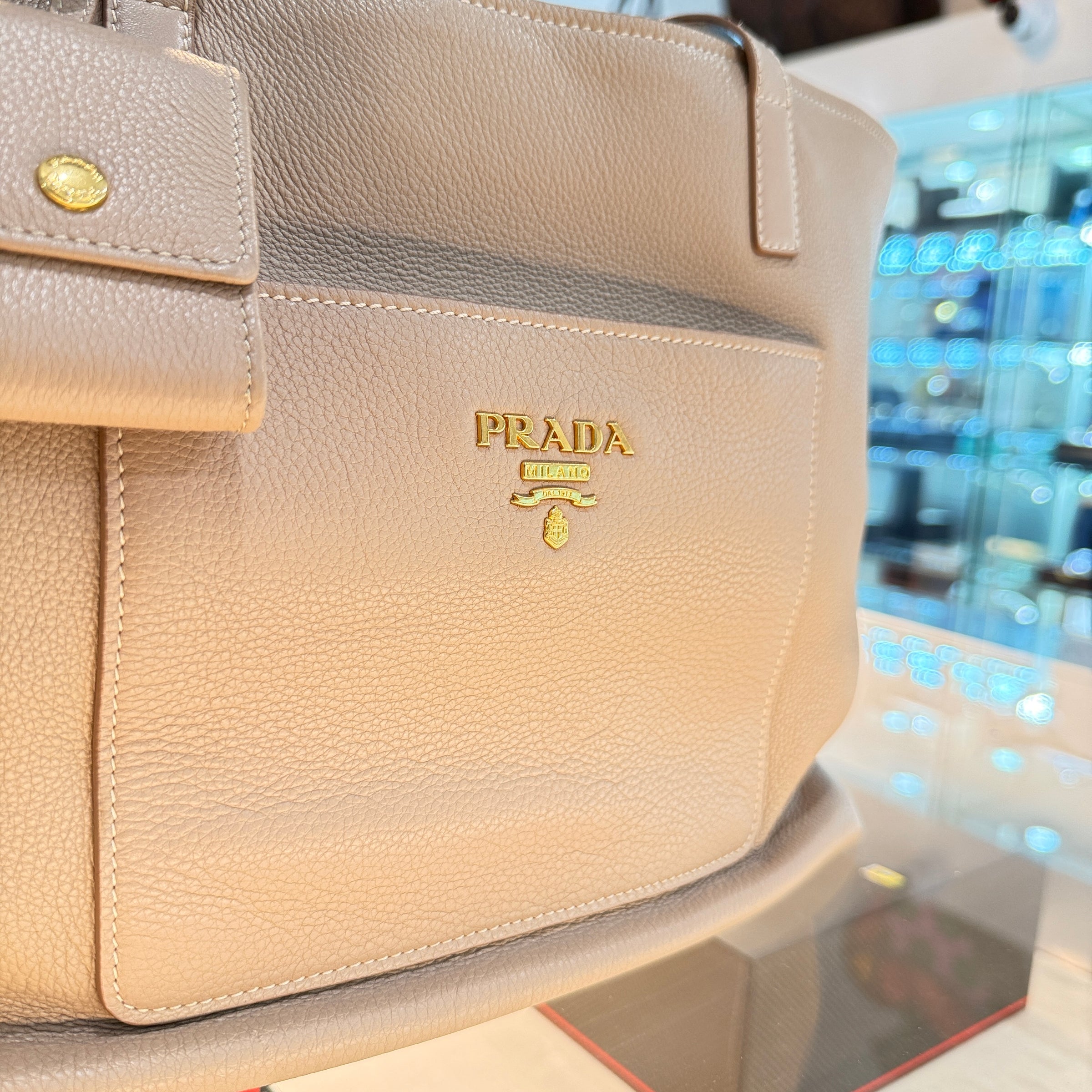 Prada Vitello Daino Tote