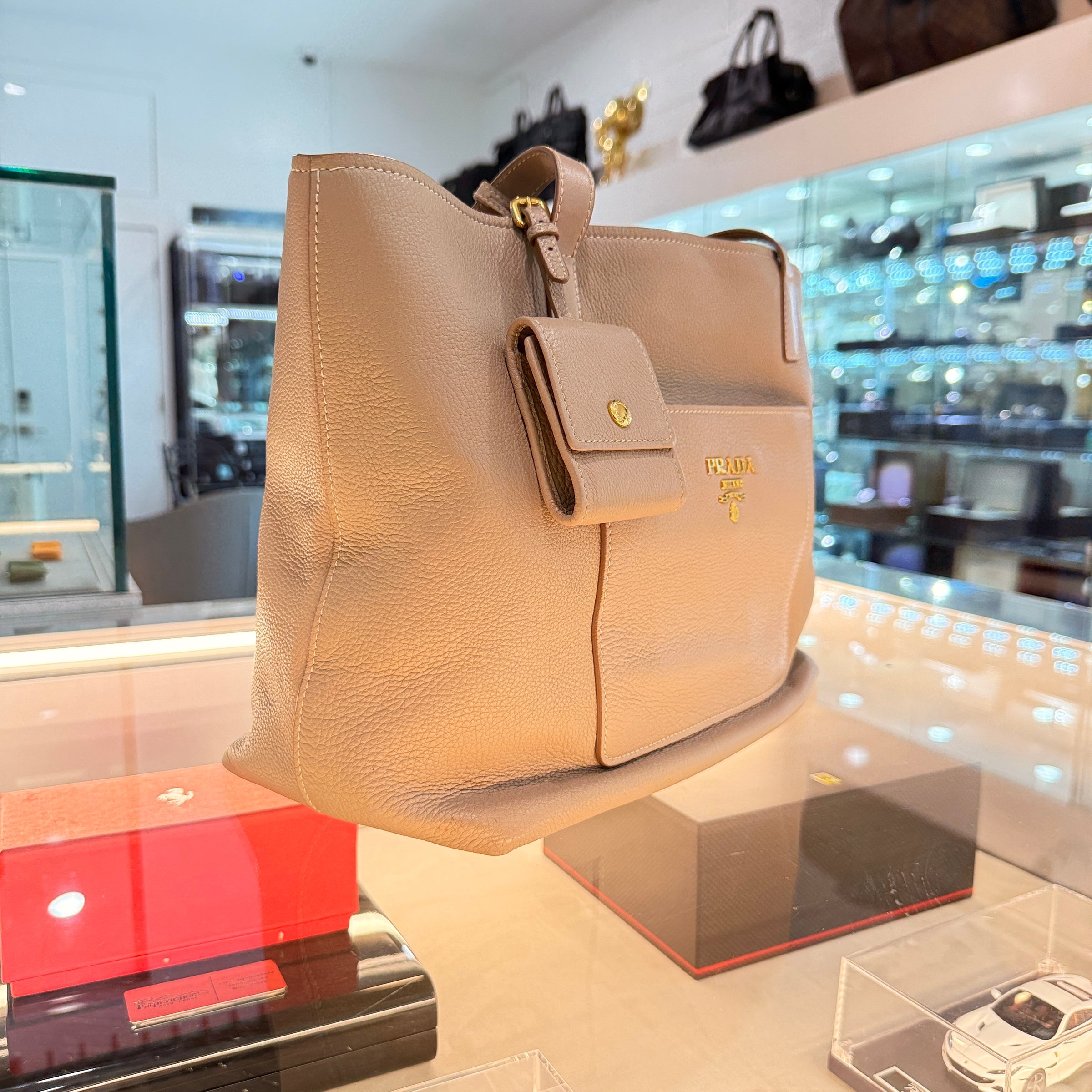 Prada Vitello Daino Tote