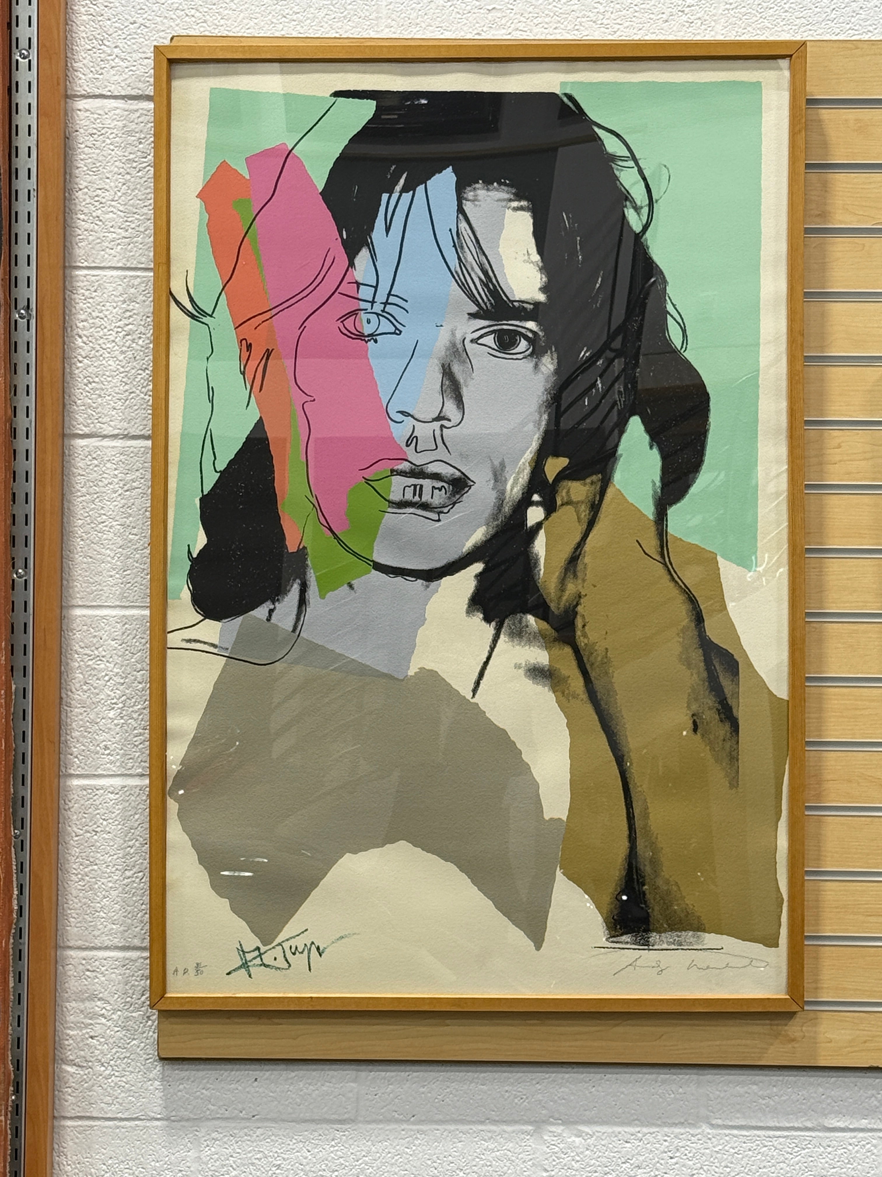 1975 Andy Warhol Mick Jagger Original Screenprint Signed & Numbered 31