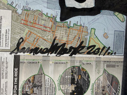 Samuel Mark Blah Blah Blah Superman Mixed Media Painting Framed