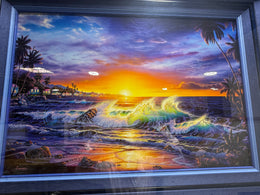 Christian Riese Lassen "Maui Dawn" Original Lassengraph Framed Numbered 25 of 50