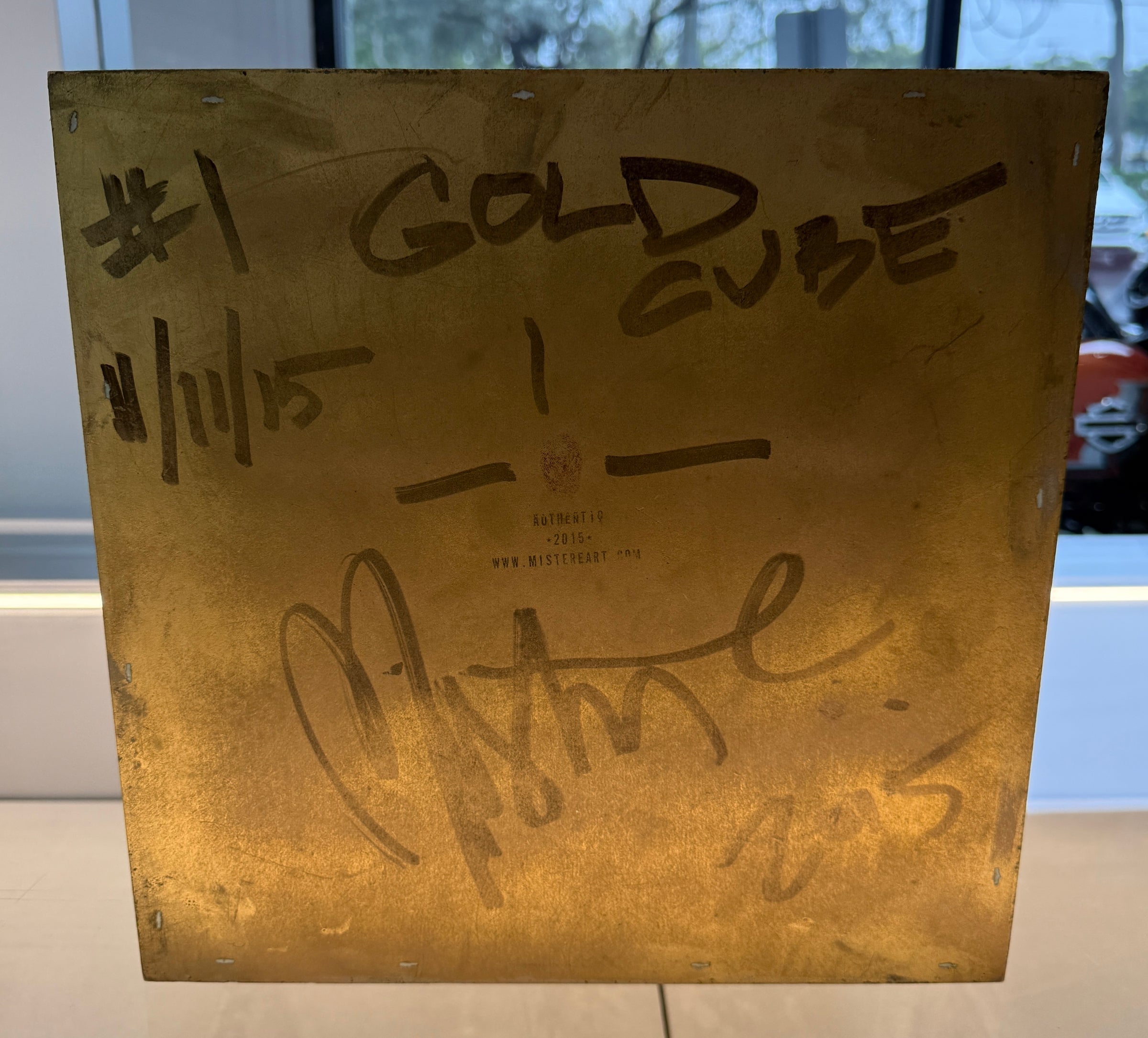 Mister E. #1 Gold $100 Bill Money Cube