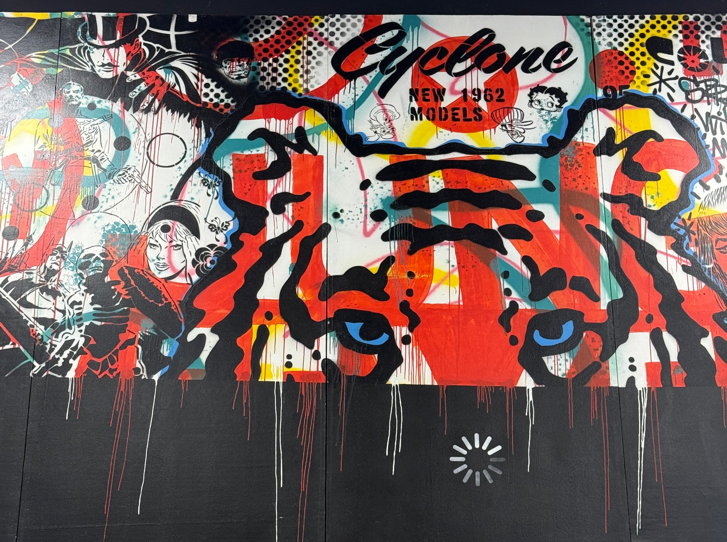 Speedy Graphito "Loading" Large Scale 5 Panel Artwork 2012