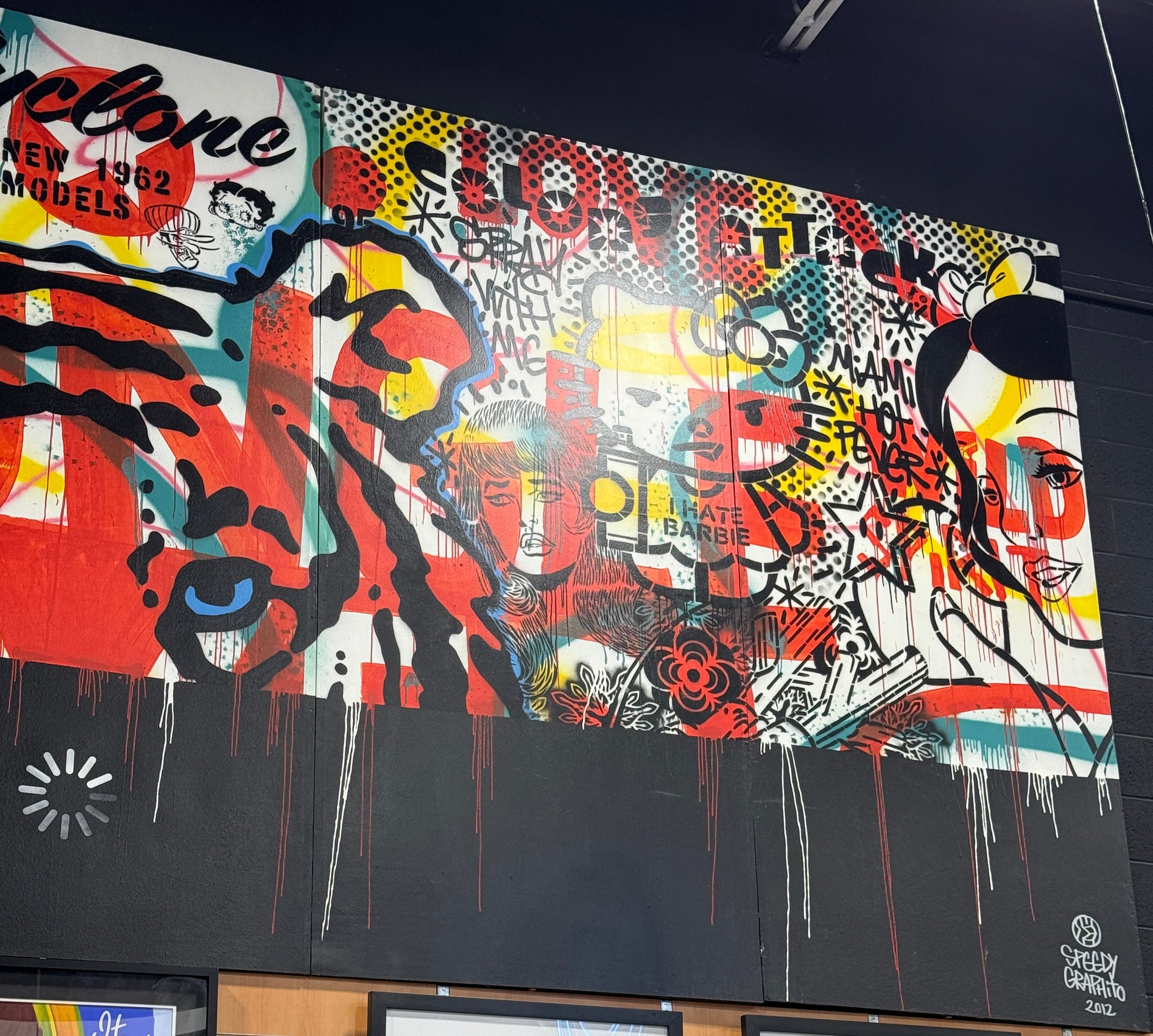 Speedy Graphito "Loading" Large Scale 5 Panel Artwork 2012