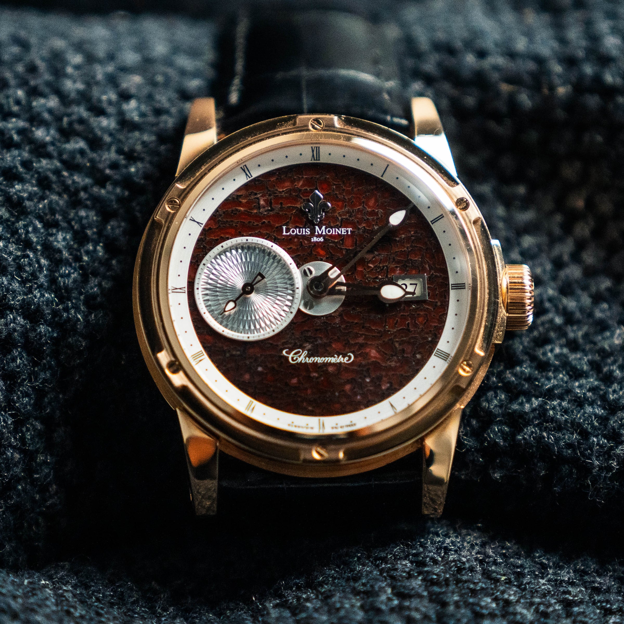 LOUIS MOINET MECANOGRAPH JURASSIC DINOSAUR BONE – 43.5MM ROSE GOLD – LIMITED EDITION OF 12 (ONLY 6 RELEASED)
