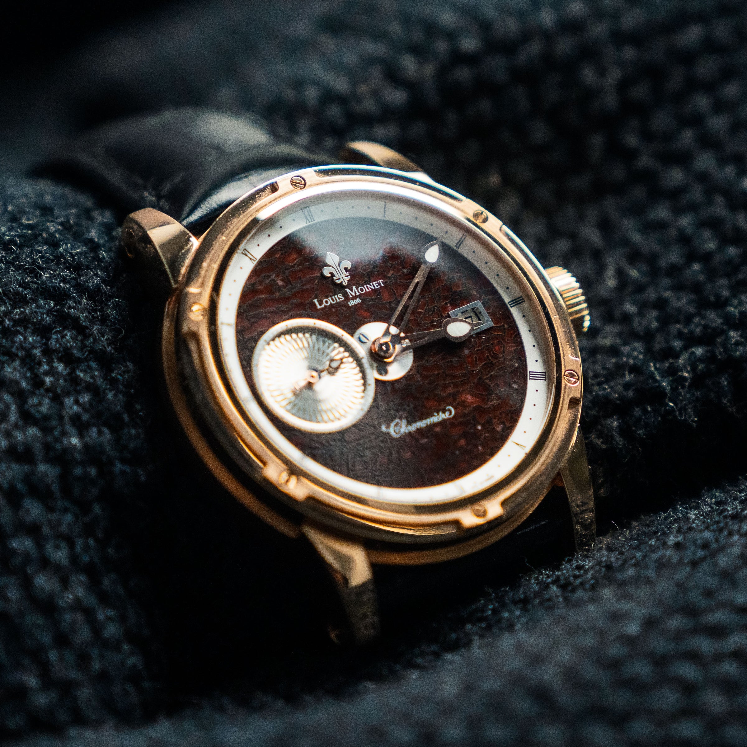 LOUIS MOINET MECANOGRAPH JURASSIC DINOSAUR BONE – 43.5MM ROSE GOLD – LIMITED EDITION OF 12 (ONLY 6 RELEASED)