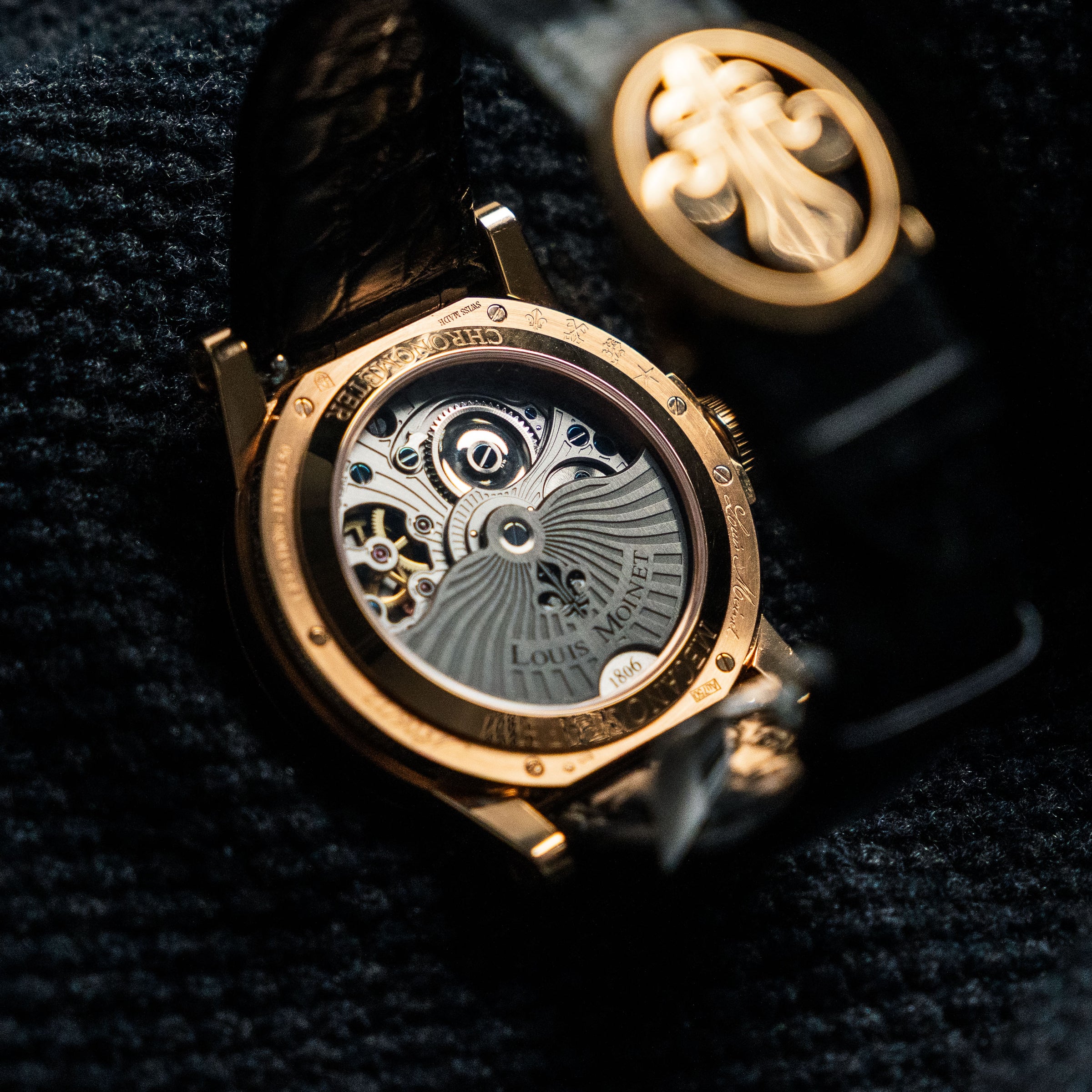LOUIS MOINET MECANOGRAPH JURASSIC DINOSAUR BONE – 43.5MM ROSE GOLD – LIMITED EDITION OF 12 (ONLY 6 RELEASED)