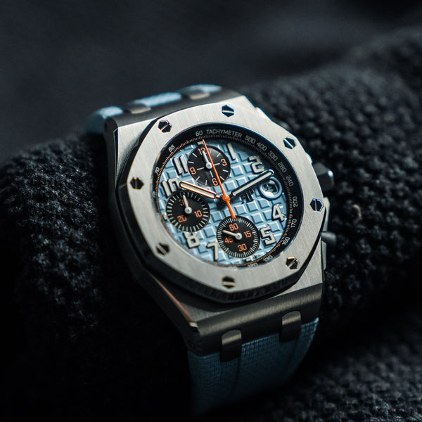 AUDEMARS PIGUET ROYAL OAK OFFSHORE 42MM BLUE MÉGA TAPISSERIE – REF. 26238ST.OO.A340CA.01