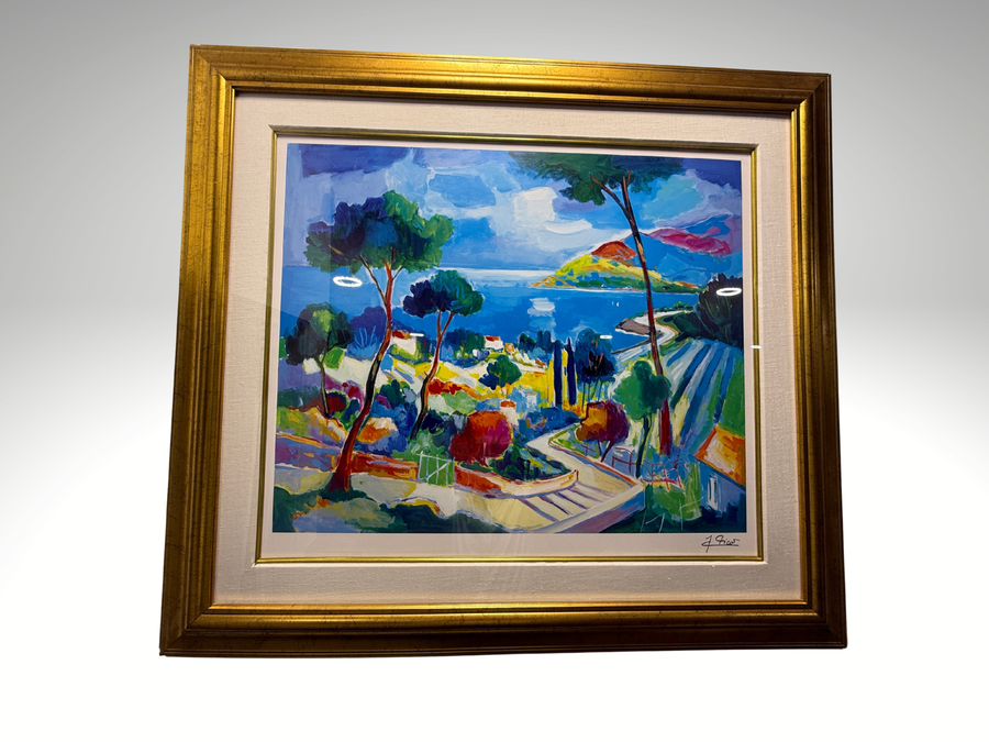 Jean-Claude Picot "L' Escalier a Theoule" Framed Seriolithograph