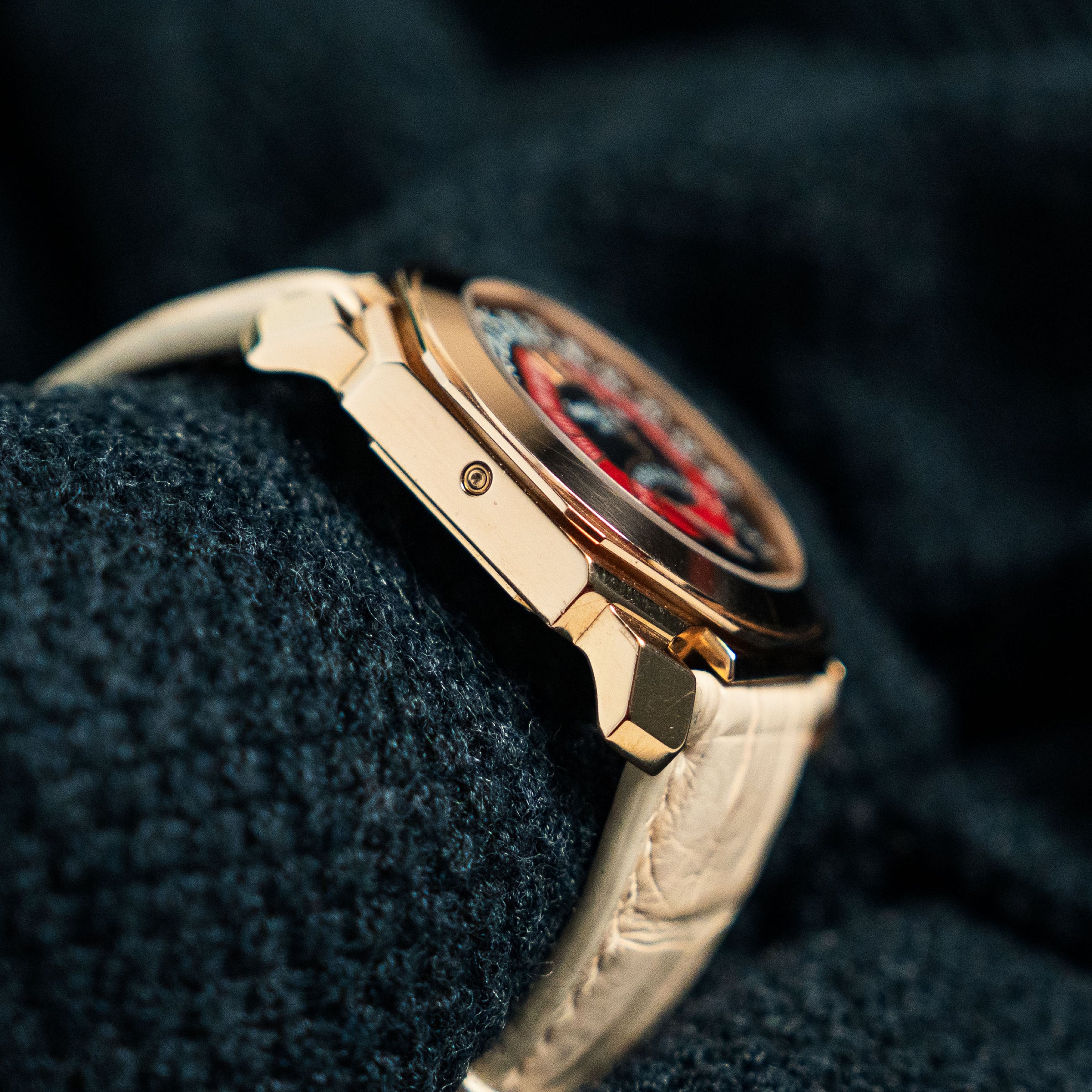 GERALD GENTA OCTO BI-RETRO – 44MM PINK GOLD BLACK & RED – REF. OBR.Y.50