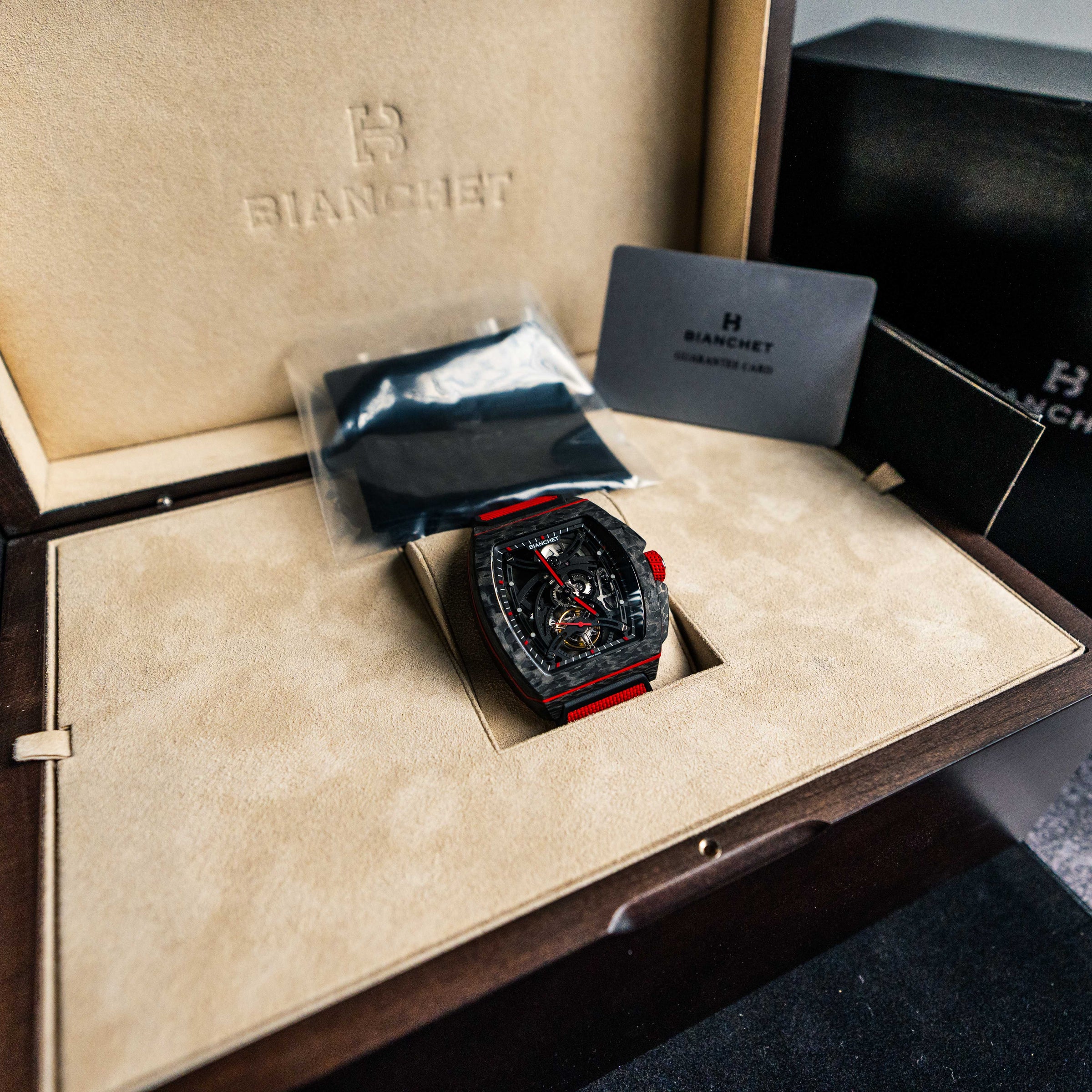 BIANCHET CARBON RED TOURBILLON B1.618 OPENWORK LIMITED TO 21 PIECES