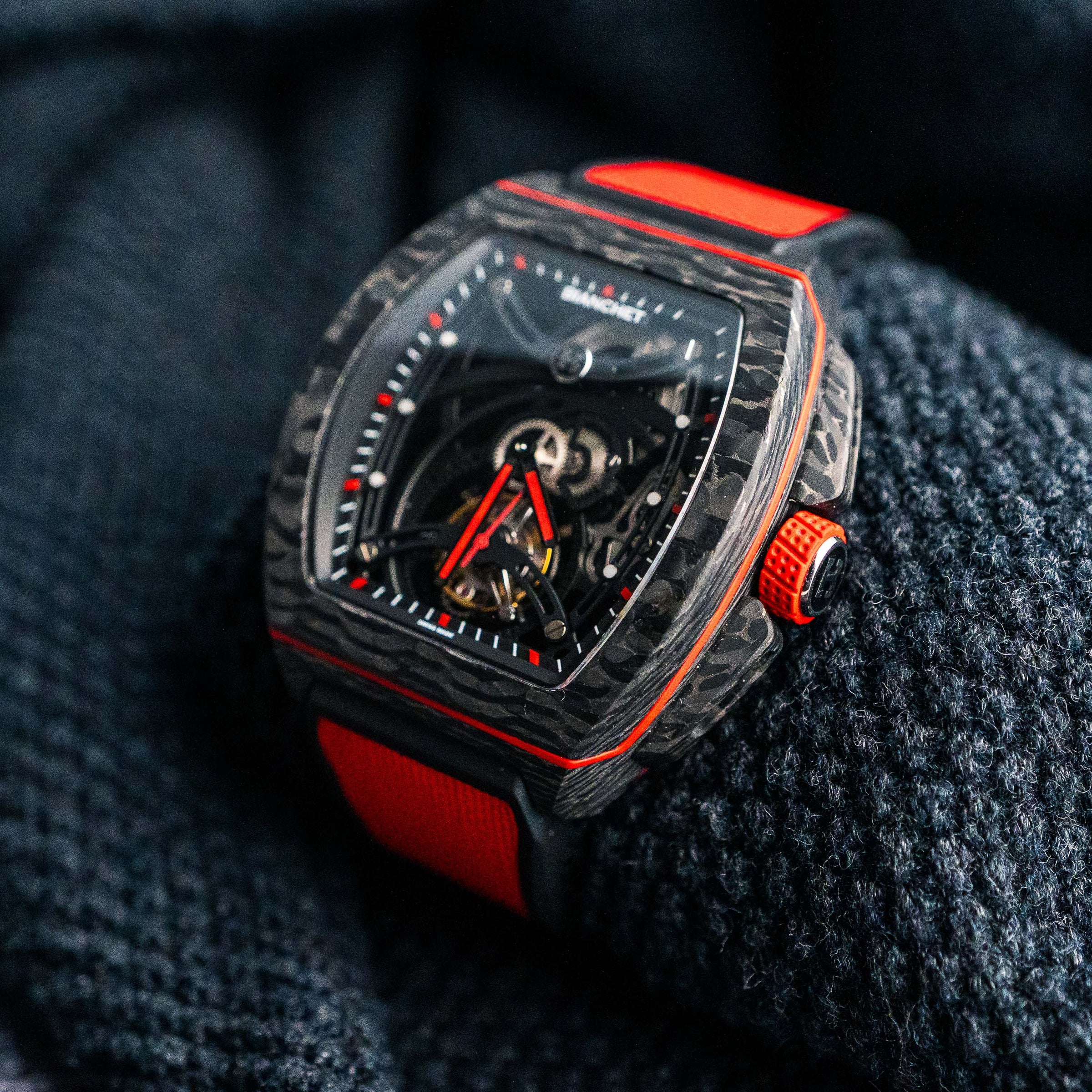 BIANCHET CARBON RED TOURBILLON B1.618 OPENWORK LIMITED TO 21 PIECES