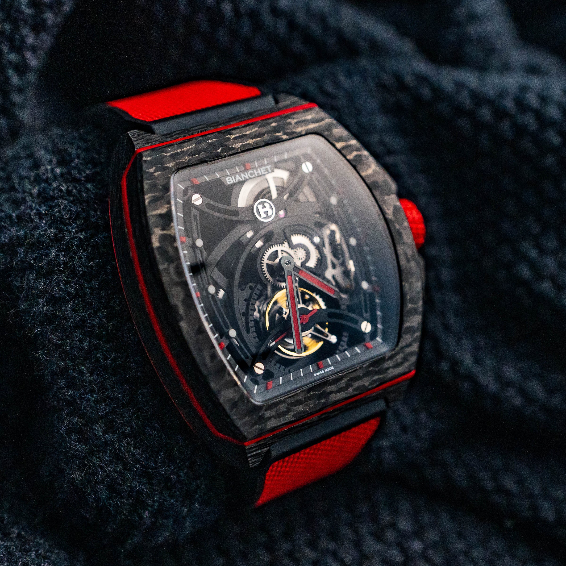 BIANCHET CARBON RED TOURBILLON B1.618 OPENWORK LIMITED TO 21 PIECES