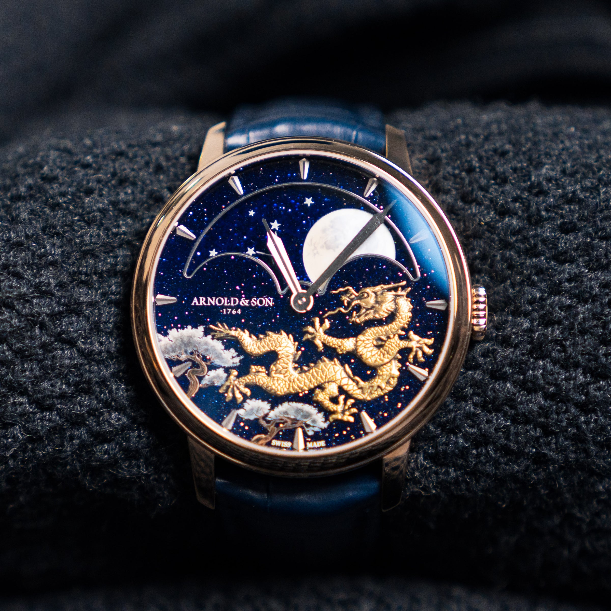 RARE ARNOLD & SON PERPETUAL MOON YEAR OF THE DRAGON LIMITED TO 8 PIECES