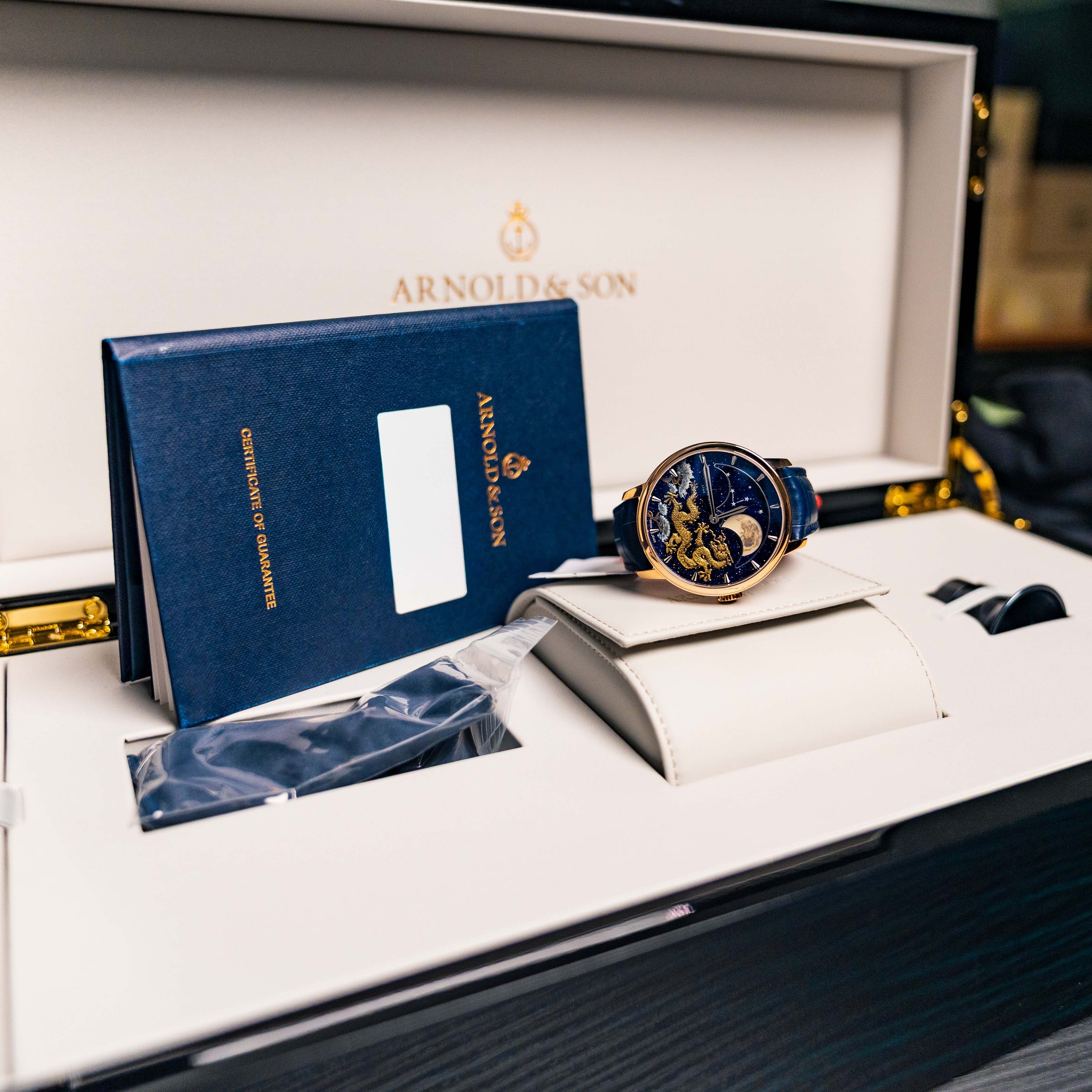 RARE ARNOLD & SON PERPETUAL MOON YEAR OF THE DRAGON LIMITED TO 8 PIECES