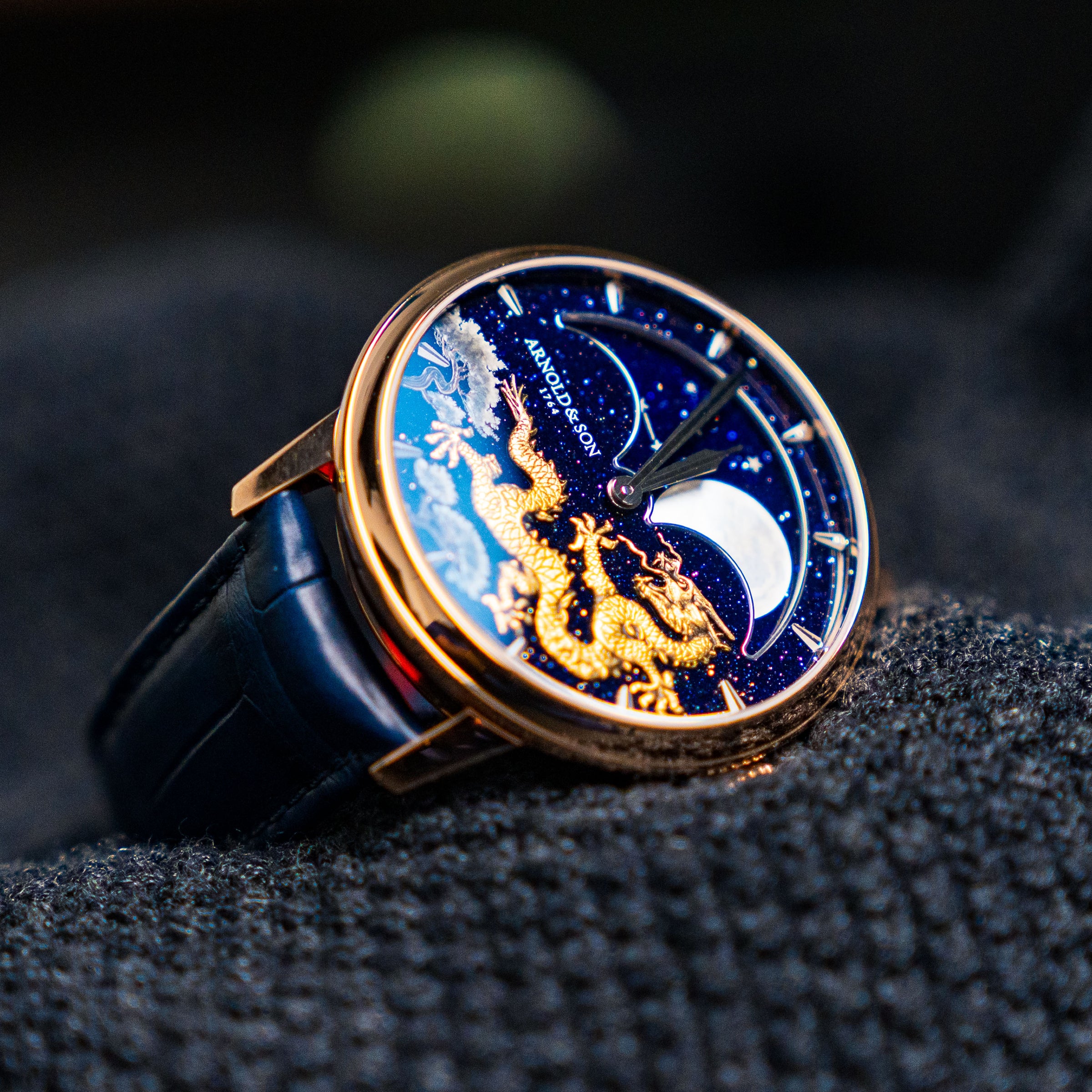 RARE ARNOLD & SON PERPETUAL MOON YEAR OF THE DRAGON LIMITED TO 8 PIECES