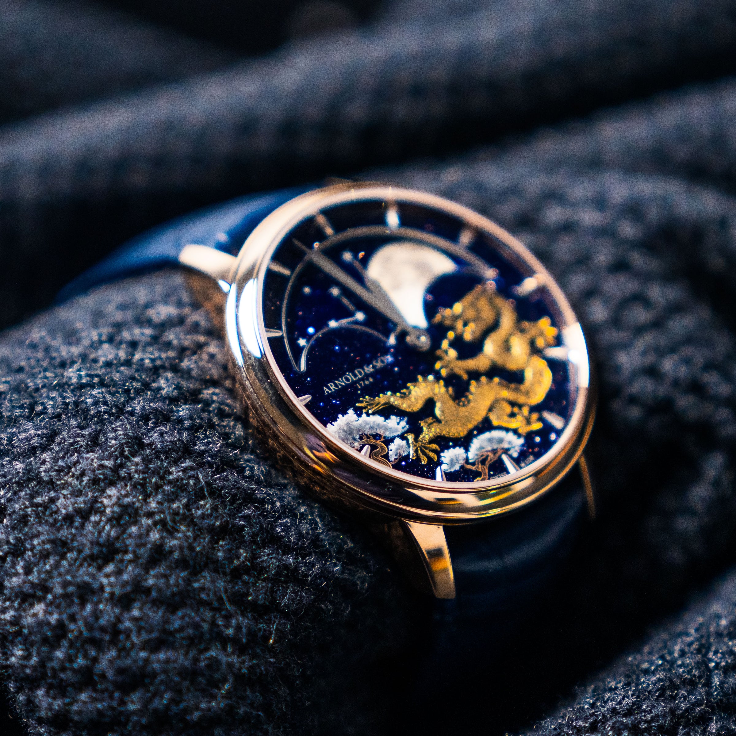 RARE ARNOLD & SON PERPETUAL MOON YEAR OF THE DRAGON LIMITED TO 8 PIECES
