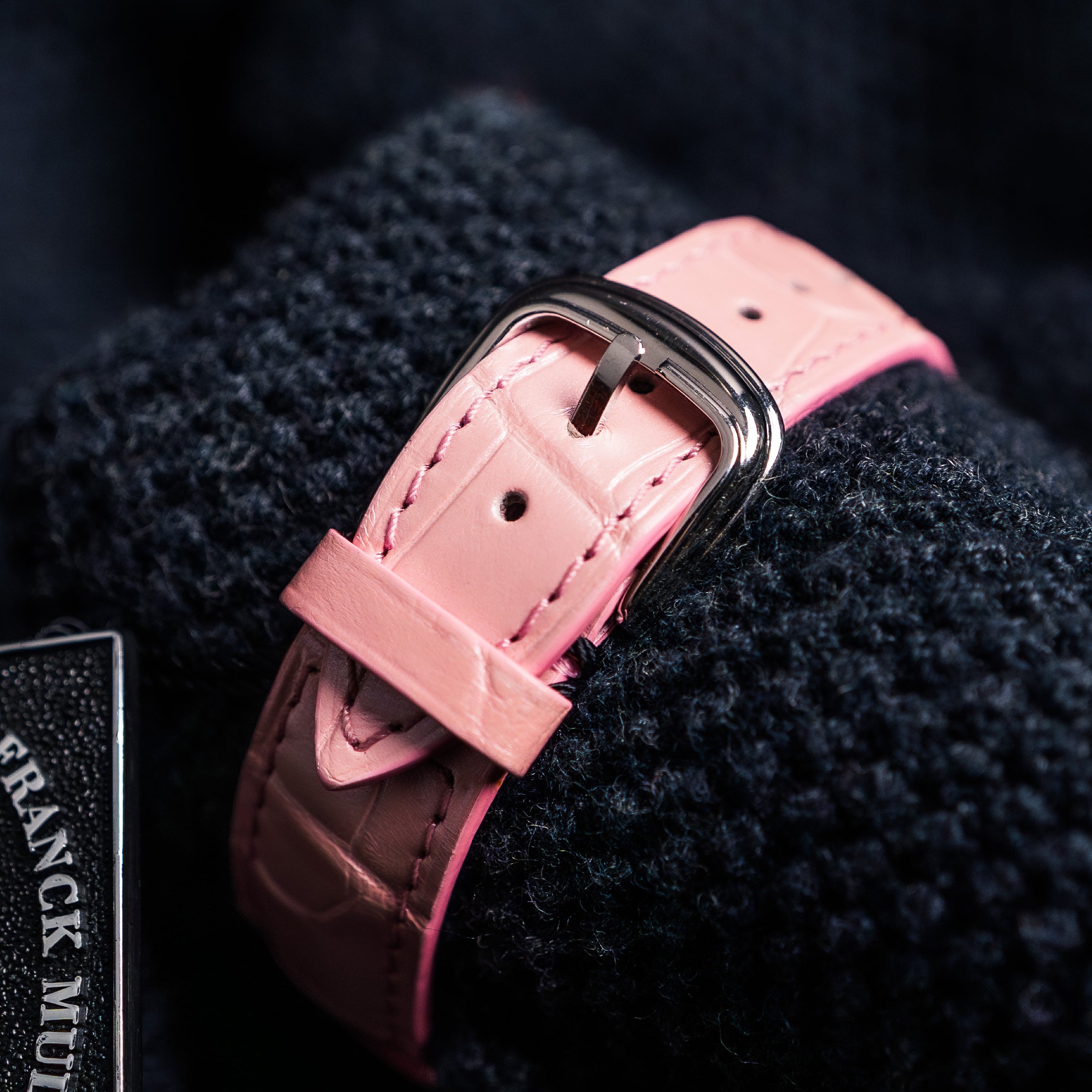 FRANCK MULLER CINTRÉE CURVEX 32MM SILVER DIAL LEATHER STRAP (5850 SC HO)