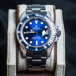 Bule Dial Diamond Rolex Sub