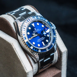Bule Dial Diamond Rolex Sub
